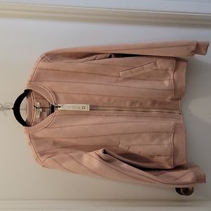 Solitaire Bomber Faux-Suede Jacket  NWT